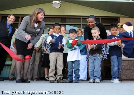 100922-N-2055M-203
SAN DIEGO (Sept. 22, 2010) Children cut the ribbon in honor the Child Development Center opening at Naval Base San Diego. The Child Development Center is a new 31,200 square foot building that houses a program offering care for service members children. (U.S. Navy photo by Mass Communication Specialist 3rd Class Travis K. Mendoza/Released)