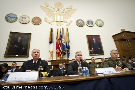 110301-N-5549O-019
WASHINGTON (March 1, 2011) Chief of Naval Operations (CNO) Adm. Gary Roughead, left, Secretary of the Navy (SECNAV) the Honorable Ray Mabus, and Commandant of the Marine Corps Gen. James F. Amos appear before the House Armed Services Committee to testify and answer questions concerning the 2011 National Defense Budget request. (U.S. Navy photo by Mass Communication Specialist 2nd Class Kevin S. O'Brien/Released)