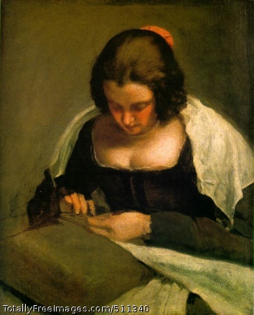 The Needlewoman
c. 1640 (140 Kb); Oil on canvas, 74 x 60 cm (29 1/8 x 23 5/8 in);
National Gallery of Art, Washington