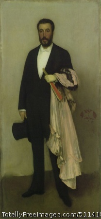 Arrangement in Flesh Colour and Black: Portrait of Theodore Duret
1883-84; Oil on canvas, 193.4 x 90.8 cm;
The Metropolitan Museum of Art, New York