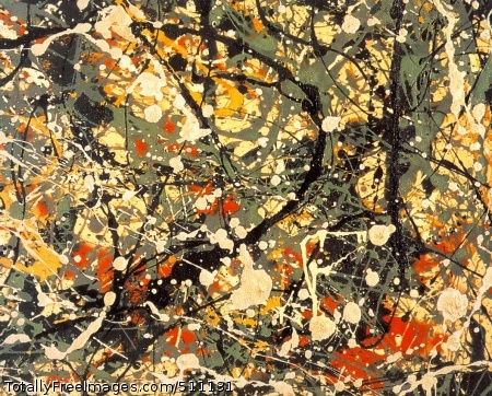 Number 8, 1949 (detail)
1949 (280 Kb);
Oil, enamel, and aluminum paint on canvas;
Neuberger Museum, State University of New York