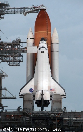 CAPE CANAVERAL, Fla. - The Space Shuttle Alantis sits on the launch pad at Kennedy Space Center in preparation for its final launch July 8.