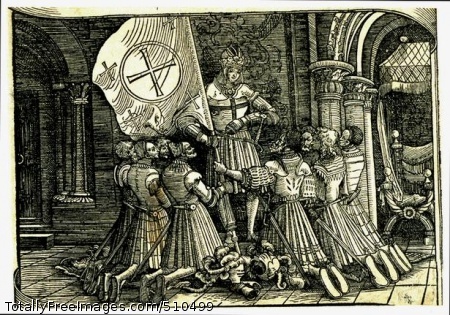 Maximilian and the Knights of St. George Vowing a Crusade against the Turks
Print on woodcut;
The University of Michigan Museum of Art; Ann Arbor; MI USA