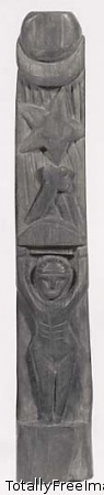 Man Holds Half The World, (sculpture).
Artist: Barela, Patrocinio, 1908-1964, sculptor.
Medium: Carved cedar.
Smithsonian Control Number: IAS 75000294