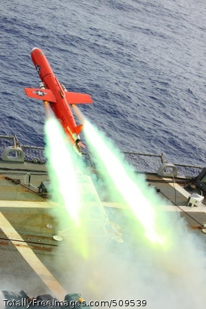 100921-N-2839R-001
PACIFIC OCEAN (Sept. 21, 2010) A BQM-74E drone launches from the flight deck of the Arleigh Burke-class guided-missile destroyer USS Lassen (DDG 82) during a Valiant Shield 2010 missile exercise. Lassen is assigned to Destroyer Squadron (DESRON) 15 and is forward-deployed to Yokosuka, Japan. (U.S. Navy photo by Fire Controlman 2nd Class Roberto Ruvalcaba/Released)