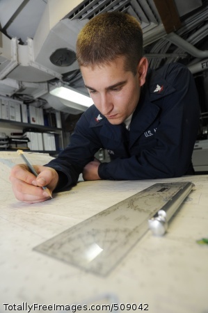 101006-N-5361G-034
ARABIAN SEA (Oct. 6, 2010) Quartermaster 3rd Class Benjamin Pinon, from Miami, charts the ship's course in the chart room aboard the aircraft carrier USS Harry S. Truman (CVN 75). The Harry S. Truman Carrier Strike Group is deployed supporting maritime security operations and theater security cooperation efforts in the U.S. 5th Fleet area of responsibility. (U.S. Navy photo by Mass Communication Specialist 3rd Class David Giorda/Released) 