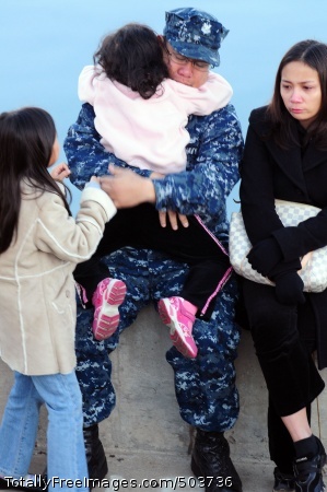110222-N-RC734-026
SAN DIEGO (Feb. 22, 2011) Logistics Specialist 2nd Class Lourdevan Timtiman spends time with his family before getting underway aboard the amphibious dock landing ship USS Comstock (LSD 45). Comstock is on deployment as part of the Boxer Amphibious Readiness Group. (U.S. Navy photo by Mass Communication Specialist 2nd Class Joseph M. Buliavac/Released)