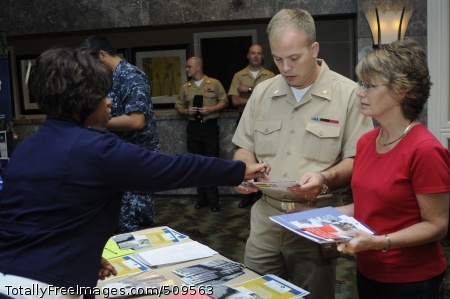 100918-N-7544A-365
CHARLOTTE, N.C. (Sept. 18, 2010) El-Brenda Wiley, a psychological health outreach program counselor, advises Ensign Chris Love, a member of the reserve component assigned to Cargo Handling Battalion (CHB) 4, and his wife during a pre-deployment family readiness conference. The Psychological Health Outreach Program is geared toward providing mental health care to service members who have served in support of Operation Iraqi Freedom and Operation Enduring Freedom. (U.S. Navy photo by Mass Communication Specialist 2nd Class Maddelin Angebrand/Released) 
