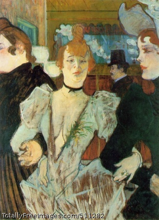 La Goulue Arriving at the Moulin Rouge with Two Women
1892; Oil on cardboard, 79.4 x 59 cm;
The Museum of Modern Art, New York