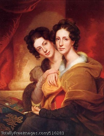 The Sisters
Double portrait of the artist's daughters, Rosalba Carriera Peale (1799-1874) and Eleanor Peale Jacobs (1805-1877), seated together with a palette and drawing tool.
Artist: Peale, Rembrandt, 1778-1860, painter.
Medium: Oil on canvas.
Smithsonian Control Number: IAP 35680299