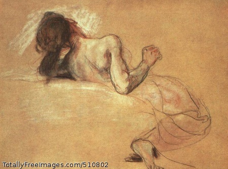 Study for "The Death of Sardanapalus"
1827-28 (77 Kb); Pastel with chalk over wash on paper;
Art Institute of Chicago