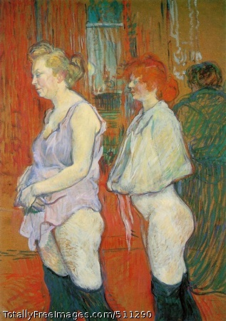 Rue des Moulins: The Medical Inspection
1894; Oil on cardboard, 82 x 59.5 cm;
National Gallery of Art, Washington