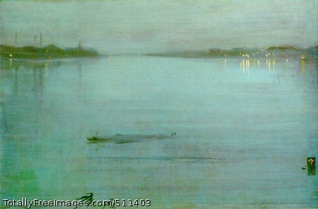Nocturne: Blue and Silver - Cremorne Lights
1872; Oil on canvas, 50.2 x 74.3 cm;
Tate Gallery, London