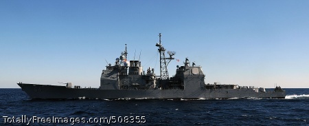 101022-N-3885H-138
ATLANTIC OCEAN (Oct. 22) The guided-missile cruiser USS Gettysburg (CG 64) transits the Atlantic Ocean. Gettysburg is part of the George H.W. Bush Carrier Strike Group and is conducting training operations in the Atlantic Ocean. (U.S. Navy photo by Mass Communication Specialist 3rd Class Nicholas Hall/Released) 