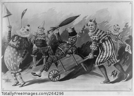 5 circus clowns