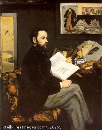 Portrait d'Emile Zola
1868 (110 Kb);
Oil on canvas, 146 x 114 cm (57 1/2 x 44 7/8 in);
Musee d'Orsay, Paris