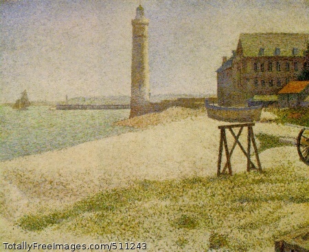 The Lighthouse at Honfleur
1886 (210 Kb); Oil on canvas, 66.7 x 81.9 cm (26 1/4 x 32 1/4 in);
The National Gallery of Art, Washington, D.C.
