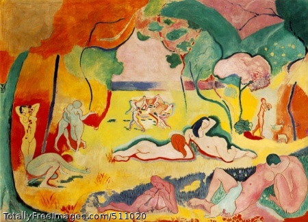 Le bonheur de vivre (The Joy of Life)
1905-06 (150 Kb); Oil on canvas, 175 x 241 cm (69 1/8 x 94 7/8 in);
Barnes Foundation, Merion, PA