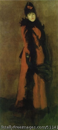 Red and Black: The Fan
1891-94; Oil on canvas, 187.4 x 89.8 cm;
Hunterian Art Gallery, University of Glasgow