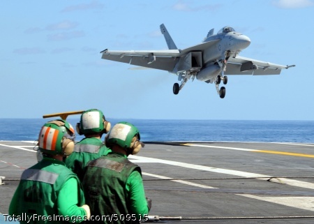 100922-N-6632S-232
ATLANTIC OCEAN (Sept. 22, 2010) Sailors assigned to the air department of the aircraft carrier USS George H.W. Bush (CVN 77) observe an F/A-18E Super Hornet assigned to Strike Fighter Squadron (VFA) 106 approach the ship for an arrested landing. George H.W. Bush is conducting training operations in the Atlantic Ocean. (U.S. Navy photo by Mass Communication Specialist Seaman Kevin J. Steinberg/Released)